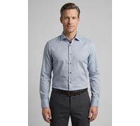 Langarmhemd OLYMP "Level Five", Herren, Gr. 42, Verlängerter Arm, marine, Web, Obermaterial: 97% Baumwolle, 3% Elastolefin, tailliert normal, 2-Knopf-Manschette, Hemden, extra langer Arm, Businesshemd