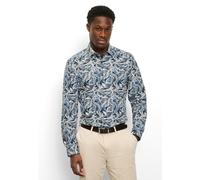 Langarmhemd OLYMP "Level Five", Damen, Gr. 43, N-Gr, marine, Web, Obermaterial: 100% Baumwolle, körpernah normal, 2-Knopf-Manschette, Hemden, Businesshemd, body fit, New York Kentkragen (60292034-43)