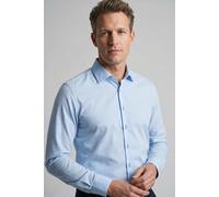 Langarmhemd OLYMP "Level Five", Herren, Gr. 44, N-Gr, hellblau, Web, Obermaterial: 100% Baumwolle, körpernah normal, 2-Knopf-Manschette, Hemden, Businesshemd, body fit, Kentkragen (70714835-44) hellbl