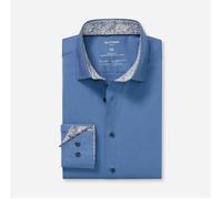 Businesshemd OLYMP "OLYMP Luxor 24/Seven, modern fit, New Kent", Herren, Gr. 41, Normaler Arm, nürnberger blau, 92% Baumwolle, 8% Elasthan, Hemden (73779108-41) nürnberger blau