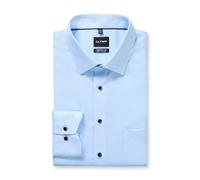 Langarmhemd OLYMP "Luxor Big & Tall", Damen, Gr. 49, N-Gr, hellblau, Obermaterial: 100% Baumwolle, comfort fit, 2-Knopf-Manschette, Hemden (91461616-49) hellblau