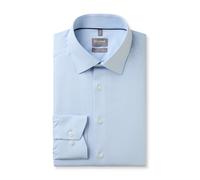 Langarmhemd OLYMP "Luxor", Damen, Gr. 43, N-Gr, bleu, Web, Obermaterial: 64% Baumwolle, 27% Polyester, 9% Elasthan, comfort fit, 2-Knopf-Manschette, Hemden (57487259-43) bleu