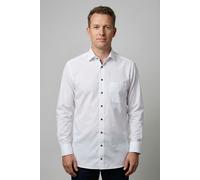 Langarmhemd OLYMP "Luxor", Herren, Gr. 40, Verlängerter Arm, weiß, Web, Obermaterial: 100% Baumwolle, Hemden, modern fit, New-Kentkragen, Businesshemd, verlängerter Arm (64433647-40) weiß