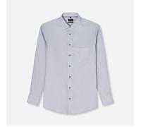 Langarmhemd OLYMP "Luxor", Herren, Gr. 41, N-Gr, grau (silbergrau), Web, Obermaterial: 100% Baumwolle, 2-Knopf-Manschette, Hemden, Businesshemd, modern fit, New-Kentkragen (23258611-41) silbergrau