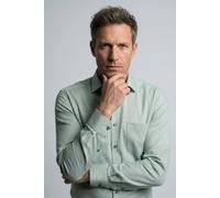 Langarmhemd OLYMP "Luxor", Herren, Gr. 41, N-Gr, grün, Web, Obermaterial: 100% Baumwolle, 2-Knopf-Manschette, Hemden, Businesshemd, modern fit, New-Kentkragen (53138040-41) grün