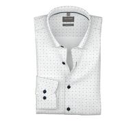 Langarmhemd OLYMP "Luxor", Herren, Gr. 41, N-Gr, weiß, Web, Obermaterial: 100% Baumwolle, comfort fit normal, 2-Knopf-Manschette, Hemden, Businesshemd, comfort fit, Under-Button-down-Kragen (96789601-