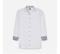 Langarmhemd OLYMP "Luxor", Herren, Gr. 41, N-Gr, weiß, Web, Obermaterial: 100% Baumwolle, comfort fit normal, 2-Knopf-Manschette, Hemden, Businesshemd, comfort fit, New-Kentkragen (50950402-41) weiß