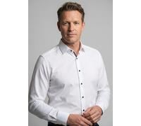OLYMP Langarmhemd Luxor – Modern Fit, Button-down-Kragen, 100% Baumwolle, Weiß, Herren Gr. 41