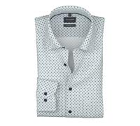 Langarmhemd OLYMP "Luxor", Herren, Gr. 41, Verlängerter Arm, bleu, Web, Obermaterial: 100% Baumwolle, gemustert, normal, 2-Knopf-Manschette, Hemden, modern fit, New-Kentkagen, Businesshemd, extra lang