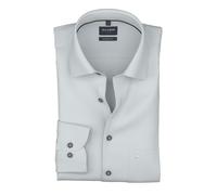 Langarmhemd OLYMP "Luxor", Herren, Gr. 42, N-Gr, silbergrau, Web, Obermaterial: 100% Baumwolle, 2-Knopf-Manschette, Hemden, Businesshemd, modern fit, New-Kentkragen (23258611-42) silbergrau