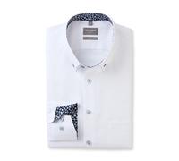 Langarmhemd OLYMP "Luxor", Herren, Gr. 42, N-Gr, weiß, Web, Obermaterial: 100% Baumwolle, comfort fit normal, 2-Knopf-Manschette, Hemden, Businesshemd, comfort fit, Button-down-Kragen (15721344-42) we