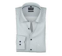 Langarmhemd OLYMP "Luxor", Herren, Gr. 42, Verlängerter Arm, bleu, Web, Obermaterial: 100% Baumwolle, comfort fit normal, 2-Knopf-Manschette, Hemden, Businesshemd, comfort fit, New Kentkragen (3433590