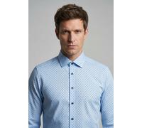Businesshemd OLYMP "OLYMP Luxor, modern fit, New Kent", Herren, Gr. 43, Normaler Arm, bleu, 100% Baumwolle, Hemden (70704215-43) bleu