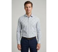 Langarmhemd OLYMP "Luxor", Herren, Gr. 43, N-Gr, weiß, Web, Obermaterial: 100% Baumwolle, normal, 2-Knopf-Manschette, Hemden, Businesshemd, New-Kentkragen, floraler Print, modern fit (56495219-43) wei