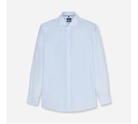 Langarmhemd OLYMP "Luxor", Herren, Gr. 44, N-Gr, bleu, Web, Obermaterial: 100% Baumwolle, tailliert normal, 2-Knopf-Manschette, Hemden, Businesshemd, Royal-Kentkragen, modern fit (87433427-44) bleu