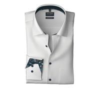 Langarmhemd OLYMP "Luxor modern fit", Damen, Gr. 39, Verlängerter Arm, weiß, Web, Obermaterial: 100% Baumwolle, 2-Knopf-Manschette, Hemden Langarmhemd, modern fit, New Kentkragen, Business Hemd, extra