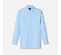 Langarmhemd OLYMP "Luxor modern fit", Herren, Gr. 42, N-Gr, bleu, Web, Obermaterial: 100% Baumwolle, 2-Knopf-Manschette, Hemden, gemustert, Businesshemd, Global-Kentkragen, modern fit (58489852-42) bl