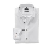 OLYMP Luxor, Bügelfreies Business Hemd, modern fit, Weiß, Kent, 45 (1244540045)