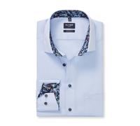 OLYMP Luxor, bügelfreies Business Hemd, modern fit, Blau, Kent, 46 (1200841146)