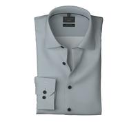 Langarmhemd OLYMP "No 6", Damen, Gr. 43, N-Gr, silbergrau, Web, Obermaterial: 100% Baumwolle, unifarben, sehr schmal normal, 2-Knopf-Manschette, Hemden (20300740-43) silbergrau