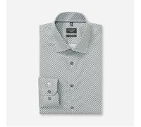 Langarmhemd OLYMP "No 6", Damen, Gr. 44, N-Gr, graugrün, Web, Obermaterial: 97% Baumwolle, 3% Elastolefin, gemustert, sehr schmal normal, 2-Knopf-Manschette, Hemden (15949357-44) graugrün