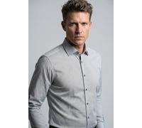 Langarmhemd OLYMP "No 6", Damen, Gr. 42, N-Gr, graugrün, Web, Obermaterial: 97% Baumwolle, 3% Elastolefin, gemustert, sehr schmal normal, 2-Knopf-Manschette, Hemden, Businesshemd, super slim, New York