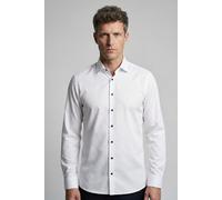 Langarmhemd OLYMP "No 6", Herren, Gr. 42, N-Gr, weiß, Web, Obermaterial: 100% Baumwolle, unifarben, sehr schmal normal, 2-Knopf-Manschette, Hemden, Businesshemd, super slim fit, New York Kentkragen (3