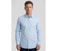 Langarmhemd OLYMP "No 6 six", Herren, Gr. 42, N-Gr, weiß, Web, Obermaterial: 97% Baumwolle, 3% Elastolefin, gemustert, sehr schmal normal, 2-Knopf-Manschette, Hemden, super slim, Kentkragen, Businessh