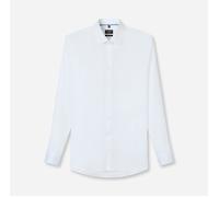 Langarmhemd OLYMP "No 6 six", Herren, Gr. 45, N-Gr, weiß, Web, Obermaterial: 97% Baumwolle, 3% Elastolefin, unifarben, sehr schmal normal, 2-Knopf-Manschette, Hemden Langarmhemd, super slim, Kentkrage