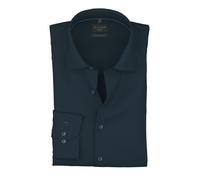 Langarmhemd OLYMP "No. Six", Herren, Gr. 39, N-Gr, marine, Obermaterial: 97% Baumwolle, 3% Elastolefin, sehr schmal normal, 2-Knopf-Manschette, Hemden, Businesshemd, Kentkragen, super slim fit (546063