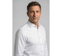 Langarmhemd OLYMP "No. Six", Damen, Gr. 41, N-Gr, weiß, Obermaterial: 97% Baumwolle, 3% Elastolefin, sehr schmal normal, 2-Knopf-Manschette, Hemden, Businesshemd, Kentkragen, super slim fit (54680201-