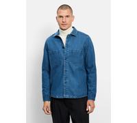 Jeanshemd OLYMP "Casual", Herren, Gr. M, N-Gr, blau, Web, Obermaterial: 100% Baumwolle, regular fit, 1-Knopf-Manschette, Hemden Jeanshemd (98605905-M) blau