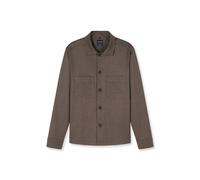 Langarmhemd OLYMP "OLYMP Casual, Overshirt, Kent", Herren, Gr. XL, Normaler Arm, braun, 64% Polyester, 34% Viskose, 2% Elasthan, Hemden (96970167-XL) braun