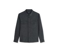 Hemdjacke OLYMP, Herren, Gr. XXL, marine, Web, Obermaterial: 55% Leinen, 45% Baumwolle, normal, 1-Knopf-Manschette, Jacken, Overshirt, Leinen, Modern Fit, Kentkragen (97117307-XXL) marine