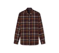 Langarmhemd OLYMP "OLYMP Casual, Regular Fit, Button-down", Herren, Gr. L, Normaler Arm, braun (bordeaux), 100% Baumwolle, Hemden (41190324-L) bordeaux
