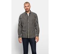 Langarmhemd OLYMP "OLYMP Casual, Regular Fit, Button-down", Herren, Gr. L, Normaler Arm, braun (marine), 100% Baumwolle, Hemden (15723251-L) marine