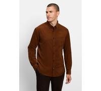 Langarmhemd OLYMP "OLYMP Casual, Regular Fit, Button-down", Herren, Gr. XL, Normaler Arm, caramel, 70% Baumwolle, 30% Lyocell, Hemden (60622656-XL) caramel
