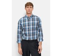 Langarmhemd OLYMP "OLYMP Casual, regular fit, Button-down", Herren, Gr. XL, Normaler Arm, marine, 100% Baumwolle, Hemden (18108822-XL) marine