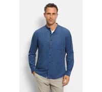 Langarmhemd OLYMP "OLYMP Casual, regular fit, Freizeithemd, Stehkragen", Damen, Gr. XXL, Normaler Arm, blau, 100% Baumwolle, Hemden Langarmhemd (52799108-XXL)