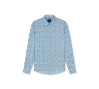 Langarmhemd OLYMP "OLYMP Casual, Regular Fit, Kent", Herren, Gr. 3XL, Normaler Arm, blau (bleu), 100% Baumwolle, Hemden (26879168-XXXL) bleu