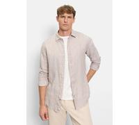 Langarmhemd OLYMP "OLYMP Casual, regular fit, Kent", Herren, Gr. L, Normaler Arm, braun, 100% Leinen, Hemden (66454946-L) braun
