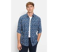 Langarmhemd OLYMP "OLYMP Casual, regular fit, Kent", Herren, Gr. L, Normaler Arm, marine, 100% Baumwolle, Hemden (87102400-L) marine