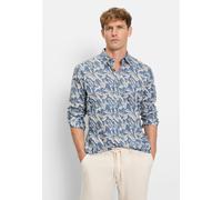 Langarmhemd OLYMP "OLYMP Casual, regular fit, Kent", Herren, Gr. M, Normaler Arm, blau, 100% Baumwolle, Hemden (43025960-M) blau