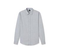 Langarmhemd OLYMP "OLYMP Casual, regular fit, Kent", Herren, Gr. M, Normaler Arm, grau, 100% Baumwolle, Hemden (25177136-M) grau