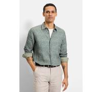 Langarmhemd OLYMP "OLYMP Casual, regular fit, Kent", Herren, Gr. XL, Normaler Arm, oliv, 100% Leinen, Hemden (79258459-XL) oliv