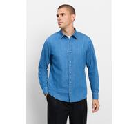 Langarmhemd OLYMP "OLYMP Casual, Regular Fit, Kent", Herren, Gr. XL, Normaler Arm, rauchblau, 100% Baumwolle, Hemden (27766514-XL) rauchblau