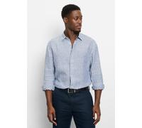 Langarmhemd OLYMP "OLYMP Casual, regular fit, Kent", Herren, Gr. XXL, Normaler Arm, royal, 100% Leinen, Hemden Langarmhemd (19587461-XXL)