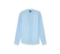 OLYMP Casual Regular Fit Leinenhemd hellblau, Einfarbig