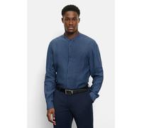 Langarmhemd OLYMP "OLYMP Casual, regular fit, Stehkragen", Herren, Gr. XL, Normaler Arm, royal, 100% Leinen, Hemden (52343320-XL) royal