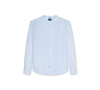 Langarmhemd OLYMP "OLYMP Casual, regular fit, Stehkragen", Herren, Gr. XXL, Normaler Arm, hellblau, 100% Leinen, Hemden (47059516-XXL) hellblau